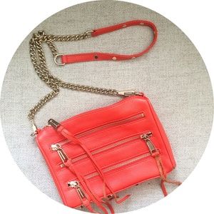 Rebecca Minkoff Mini 5 Zip Leather Crossbody